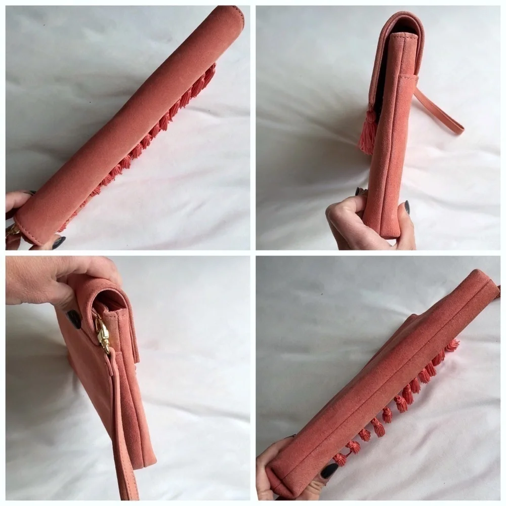 White House Black Market Tassel Clutch Bag - Picture 6 of 7